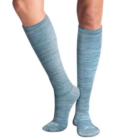 JAVIE 80% Merino Wool Compression Socks for Women & Men - Ultra Soft 15-20mmHg Graduated Support in Teal Blue - International Shipping Available - Buy Online on GoSupps.com