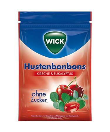20 bags of 72g Wick cough drops wild cherry & eucalyptus without sugar