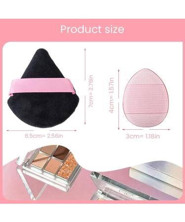 13 powder with black triangle pink finger powder puff set for everyday use makeup setting SHE103-13black - Buy Online on GoSupps.com