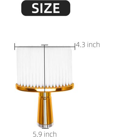 Kuuddker Soft Hair Brush Neck Face Duster Hairdressing Hair Cutting Cleaning Brush for Barber Salon Hairdressing Tools-Gold - Buy Online on GoSupps.com