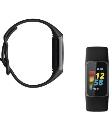 Fitbit Charge 5 Advanced Fitness Tracker with GPS, Heart Rate, Sleep & Health Tracker - Power Bundle | Graphite Stainless Steel - Buy Online on GoSupps.com