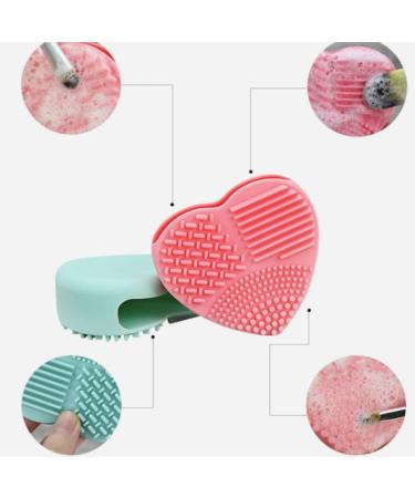 Buy Silicone Heart-Shaped Makeup Brush Cleaning Tool - Green Beauty Brush Cleaner for Flawless Makeup - Buy Online on GoSupps.com