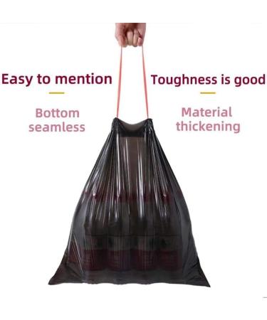 RTBQJ-AT 10L Black Garbage Bags - Tear-Resistant Liquid-Tight Handle Included - 90 Count Perfect for Trash Bins | International Shipping Available - Buy Online on GoSupps.com