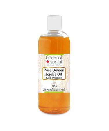 Greenwood essential natural golden jojoba oil (Simmondsia Chinensis) Natural therapeutic quality cold -pressed 200ml (6.76 oz)