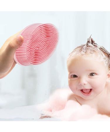 2 in 1 Exfoliating Body Scrubber: Silicone Shower Massager Brush with Premium Loofah Head - Skin, Scalp, and Hair Exfoliation in Shower - Buy Online on GoSupps.com