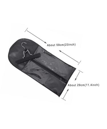 Hair Extensions Storage Bag with Hanger | Wig Holder and Organizer (Black) - Buy Online on GoSupps.com
