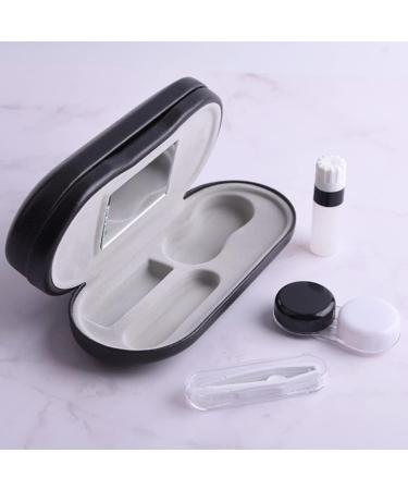 Exceart 2-in-1 Glasses Case with Mirror - Dual Holder for Glasses & Contact Lenses - Travel-friendly & Compact Glasses Box - Buy Online on GoSupps.com