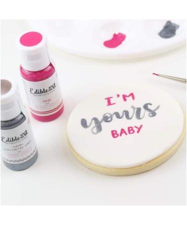 Sweet Sticks Metallic Gun Metal Grey - Edible Art Cake Paint 15ml - Buy Online on GoSupps.com