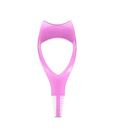 Mascara Shield Guard Reusable Mascara Shield For Eyelashes Mascara Protective Tool Portable Mascara Guard Mascara Makeup Comb Top and Bottom Eyelash Comb Bright Pink
