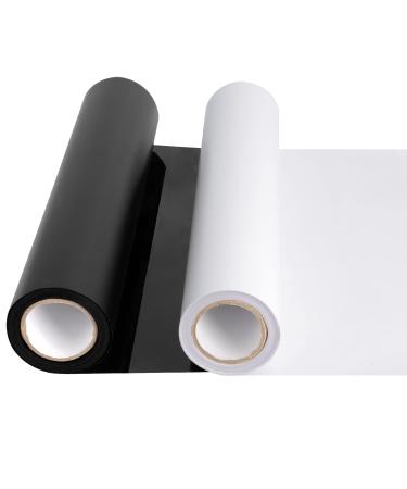 HTV Black and White Heat Transfer Vinyl Rolls  12 x 20ft HTV Iron on Vinyl for Shirts  Black & White Vinyl for Cricut  Cameo  Heat Press Machines (2 Rolls 12 Inches x 10 Feet Each) - Buy Online on GoSupps.com