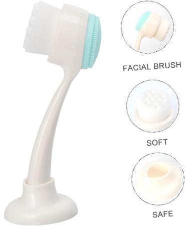 Housoutil 1pc Face Brush Body Face Exfoliator Brush Facial Brush Facial Cleaning Brush Face Cleansing Brush Synthetic Hair Brush Double Sided Fiber Skin Care Products White - Buy Online on GoSupps.com