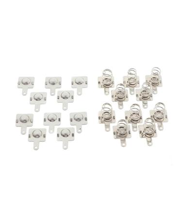 Metal Springs 10pair Replacement Metal Batteries Spring Contact Plate Silver for AA AAA Batteries Positive and Negative Contact Pieces 10 Pairs