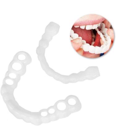 Danlai Instant Tooth Replacement 1 Pair Comfortable False Teeth Upper Smile Fit Flex Teeth Fits Fake Tooth Cover Practical Teeth Whitening Tool - Buy Online on GoSupps.com