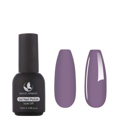 MAGIC ARMOR Gel Nail Polish, 10ml Popular Purple Color Soak Off UV LED Nail Gel Polish Nail Art Starter Manicure Salon DIY at Home(024-Purple )