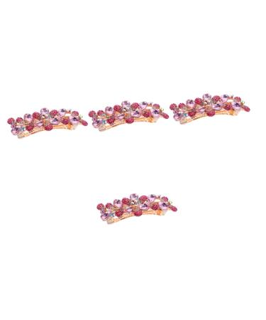 Beaupretty Metal Flower Hair Clip rhinestone clip Flower clip flower barrettes for women barrettes for women thin spring clip barrettes for women Miss Metal Spring Hair Clips