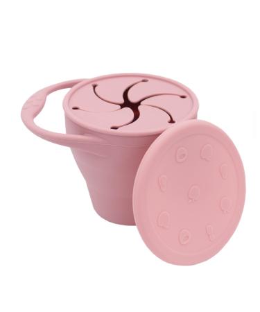 BapronBaby Silicone Collapsible Snack Cup (Blush) - 100% Food Grade Silicone - BPA  Phthalate  and Latex Free - Dishwasher Safe - 6 Months+