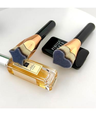 Shop Foundation Brushes for Flawless Coverage | Blush & Bronzer Brush Set - Heart Shape Black & Red - Buy Online on GoSupps.com