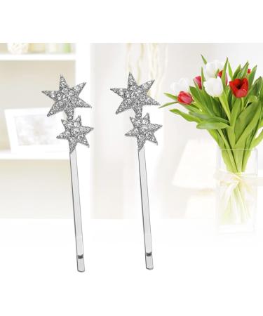 Lurrose Metal Hair Clips Metal Hair Clips 2PC Rhinestone Star Hair Rhinestone Bobby Star Hair Clips Hair Accessories Hair for Women Girl Wedding Party Silver Metal Hair Clip Metal Hair Clip - Buy Online on GoSupps.com