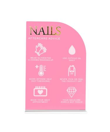 Perfeclan Nail Tip Display Board Nail Display Stand Remind Display Sign Display Rack Supplies Manicure Showing Board for Nail Art Tool