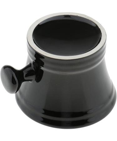 Black Ceramics Men Shaving Mug Bowl | Premium Barber Beard Shaving Brush Soap Cup - Buy Online on GoSupps.com