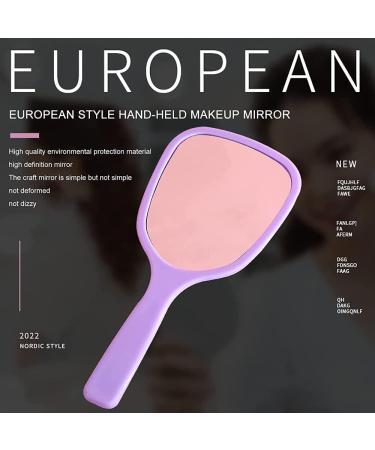 4 Pieces Hand Mirror Handheld Mirror with Handle Oval Handheld Mirror Barbers Hairdressers Mirror for Face Makeup Travel Personal Cosmetic Salon Mirror(4Colors) 8*18CM - Buy Online on GoSupps.com