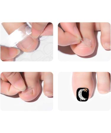 Beaupretty 10 Sheets Glue Nail Sticker Adhesive Tabs Transparent Flexible Double Side Nail Glue Toe Nail Stickers for Fake Faux Nails Manicure Tool - Buy Online on GoSupps.com