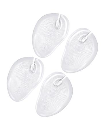 Healvian 4pcs Palm Rest Slipper Protectors Silicone Metatarsal Cushion Clear Sandal Toe Posts Protectors Forefoot Foot Pad Sandals Toe Protectors Silica Gel Shockproof Toe Cap