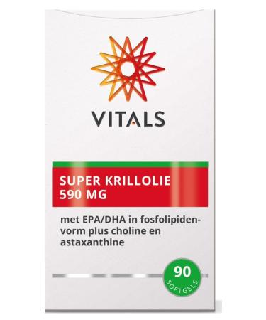 Vitalis-super crill oil 590 mg 90 softgel capsules with EPA/DHA choline and astaxanthin.Very pure easy to absorb.Very fresh and pure krill oil.Highly absorbable phospholipid form.