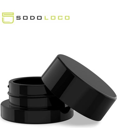 200 Pack 9ml Thick Black Glass Containers with Gloss Black Child Resistant Lids | Ideal Jars for Oil  Lip Balm  Wax & Cosmetics - Buy Online on GoSupps.com
