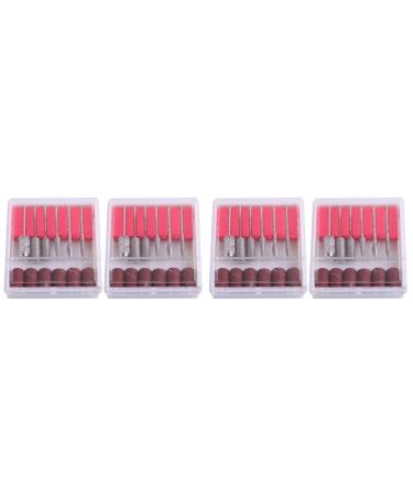 Beaupretty 4 Sets Nail Drill Sanding Bands Incra Tools Nail Bit Nail Dip Kits Nail Sanding Bands Nail Drill Replacement Bits Nail Grinding Polisher Nail Drill Bits Corundum Grinding Ring