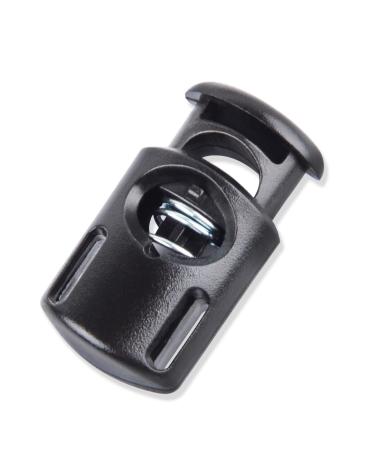 DYZD Plastic Cord Locks End Spring Stop Toggle Stoppers Multi-Colour (20PCS  Black)