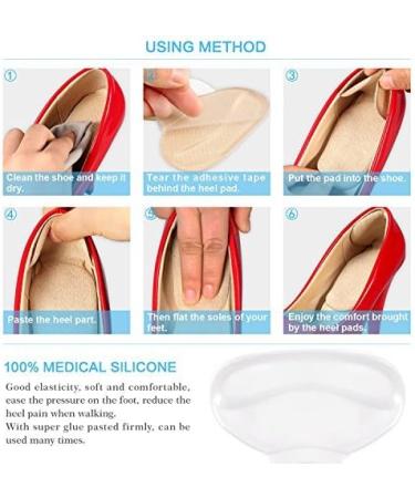 DOACT Heel Pillows - 2 Pairs Gel Inserts for Heel Pain Relief & Forefoot Support | Effective Heel Protection for Men & Women - Buy Online on GoSupps.com