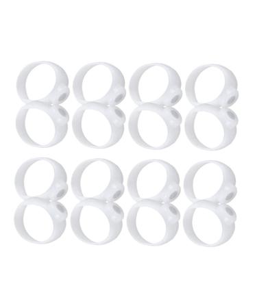 LALAFINA Rings Pairs Toe Ring Slimming Soft Silicone Toes Foot Care Rings Foot Rings Foot Supplies Fat Ring Silicone Foot Rings Magnetic Tool Ring White 3X3cm