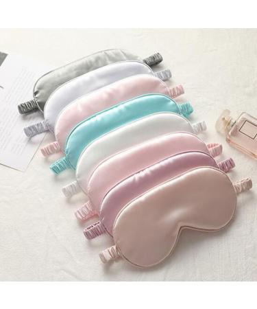 Luxury Silk Sleep Eye Mask for Women - Soft Eyeshade with Elastic Strap - Silver, 1 Count - Buy Online on GoSupps.com