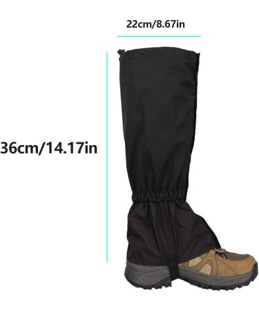 YMWALK Waterproof Hiking Leg Gaiters | Lightweight & Adjustable Snow Gaiters for Skiing Climbing & Hunting - Durable Black Leg Covers - Buy Online on GoSupps.com