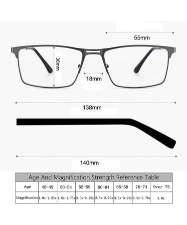 Riccie Intelligent Varifocal Glasses for Men - Photochrome Reading Sunglasses with HD Diopter Options +1.0 to +3.0 - Double Nose Brick Version - Buy Online on GoSupps.com