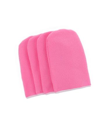 MAGICLULU Hot Wax 2 Pairs Insulated Gloves Paraffin Wax Gloves Hand Spa Cover Bath Treatment Mitt Hand Treatment Mitts Care Pink Supplies Pink Gloves