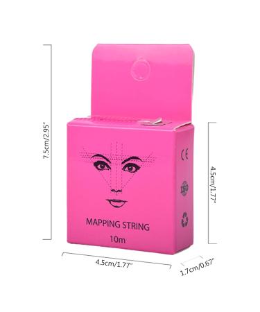 Pink 10M Microblading Mapping String | Mess-Free Eyebrow Positioning Tool | Semi-Permanent Brow Ruler for Perfect Makeup - Buy Online on GoSupps.com