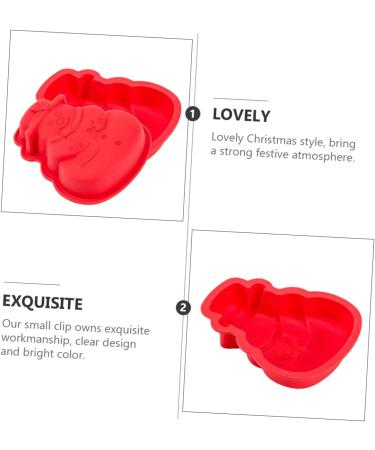 KJHBV Cupcake 2 Pcs Baking Mold Silicone Molds Chocolate Cookie Wax Mold Christmas Themed Cake Mold Jelly Dessert 17.8X15.5X3CM As Shown - Buy Online on GoSupps.com