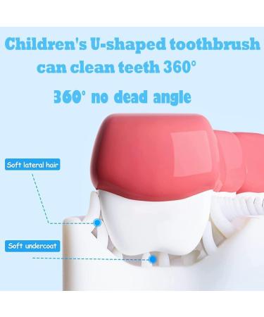 U Shaped Toothbrush for Kids - Silicone 360 Whitening & Massage Manual Training for Ages 6-12 2 Pack - Buy Online on GoSupps.com