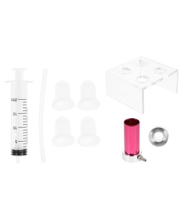 iplusmile Moule Rouge L vres Fait Maison DIY 7 Pi ces 4 Embouts en Silicone Support 4 Trous en Aluminium Anneau et Outil de D moulage Accessoire Maquillage L vres pour Fabrication