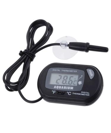 Mesee Aquarium Thermometer, LCD Digital Electronic Thermometer with Suction Cup Water Thermograph for Fish Tank Terrarium Marine Reptile Habitat Measuring Temperature