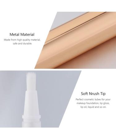 Lurrose 5pcs 3ml Empty Nail Oil Twist Pen Bright Gold Nail Polish Pens Disposable Cosmetic Container Lip Gloss Brush Applicators Eyelash Growth Liquid Tube for Women Girls - Buy Online on GoSupps.com