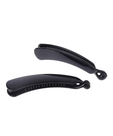 VIccoo 2-Piece 11 cm Black Banana Hair Clips - Round Head Plastic Ponytail Holders & DIY Hair Accessories for Women - Buy Online on GoSupps.com