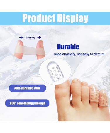 20 Pcs Silicone Toe Protectors for Corns Blisters & Ingrown Toenails - Breathable Gel Toe Caps for Men & Women - Transparent & Comfortable - Buy Online on GoSupps.com