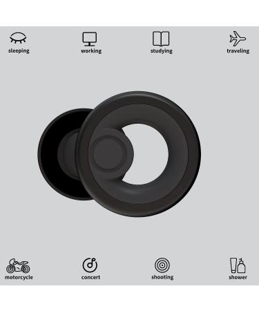 Jayine Noise Cancelling Ear Plugs for Sleep, Concerts, Work -30dB Silicone Earplugs with 8 Size Eartips & Small Box - Dark Gray + Black - Buy Online on GoSupps.com