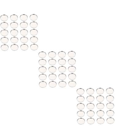 Beavorty 150 Pcs eye shadow disk toiletry containers cosmetic containers stainless steel eyeshadow plate DIY