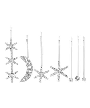 Didiseaon 1 Set Fringe Bobby Pin Girl Hair Clips Hair Jewels for Women Womens Hair Clips Star Hair Clips Barrettes for Women Wedding Hair Clip Rhinestone The Side Issue Card