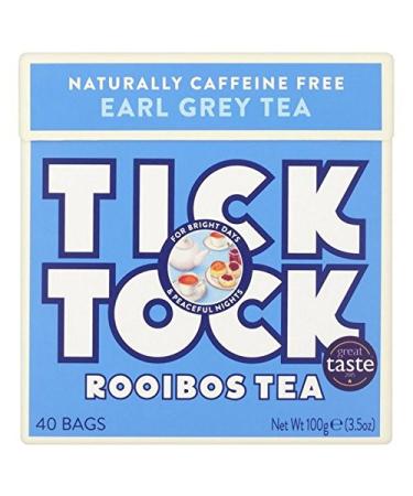 Tick Tock Rooibos Earl Grey 40 per Pack (Pack of 4)
