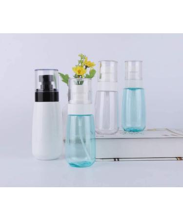 2 oz Travel Size Leakproof Pump Bottles - BPA-Free Refillable Containers for Lotion, Liquid Soap, Essential Oils - Clear Pink Blue - Buy Online on GoSupps.com